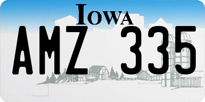 IA license plate AMZ335