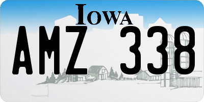 IA license plate AMZ338