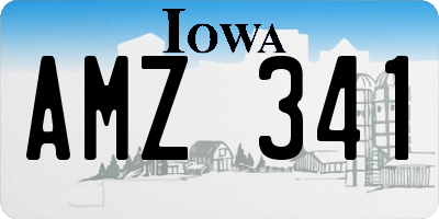 IA license plate AMZ341
