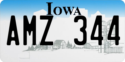 IA license plate AMZ344