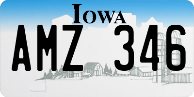 IA license plate AMZ346