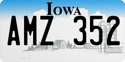 IA license plate AMZ352