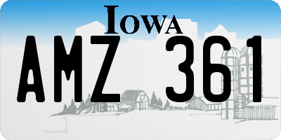 IA license plate AMZ361