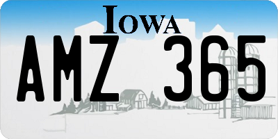 IA license plate AMZ365