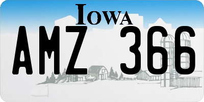 IA license plate AMZ366