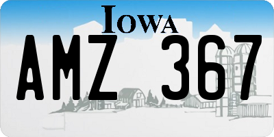 IA license plate AMZ367
