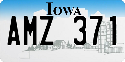 IA license plate AMZ371
