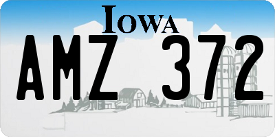 IA license plate AMZ372