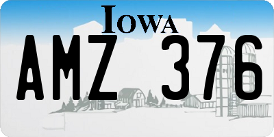 IA license plate AMZ376