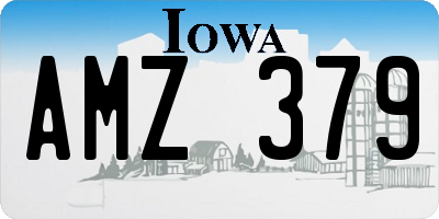 IA license plate AMZ379