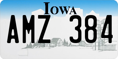 IA license plate AMZ384