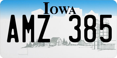 IA license plate AMZ385