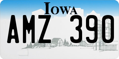IA license plate AMZ390