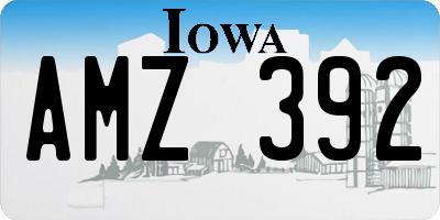 IA license plate AMZ392