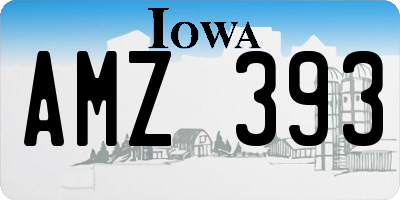 IA license plate AMZ393