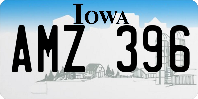 IA license plate AMZ396