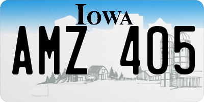 IA license plate AMZ405