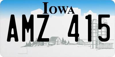 IA license plate AMZ415