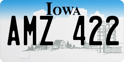 IA license plate AMZ422