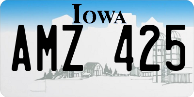 IA license plate AMZ425
