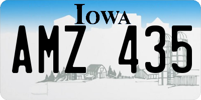 IA license plate AMZ435
