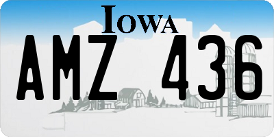 IA license plate AMZ436