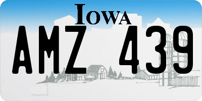 IA license plate AMZ439