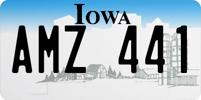 IA license plate AMZ441