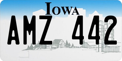 IA license plate AMZ442