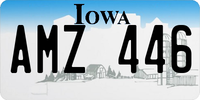 IA license plate AMZ446