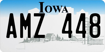 IA license plate AMZ448