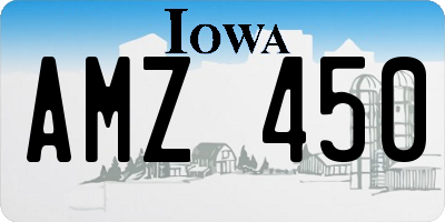 IA license plate AMZ450