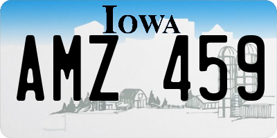 IA license plate AMZ459