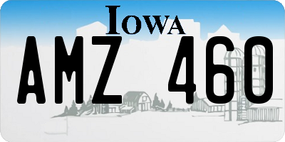IA license plate AMZ460