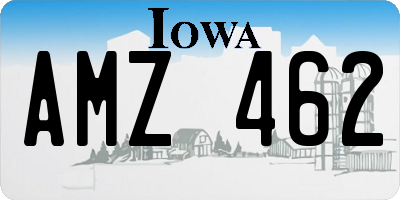 IA license plate AMZ462