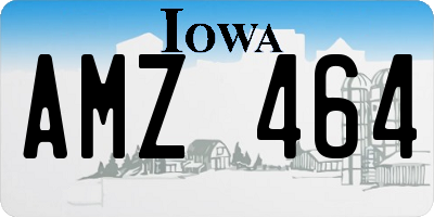 IA license plate AMZ464
