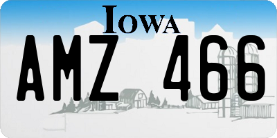 IA license plate AMZ466