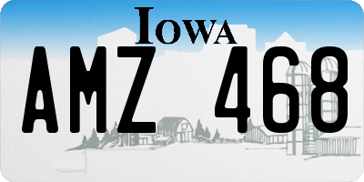 IA license plate AMZ468