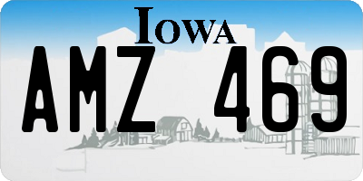 IA license plate AMZ469