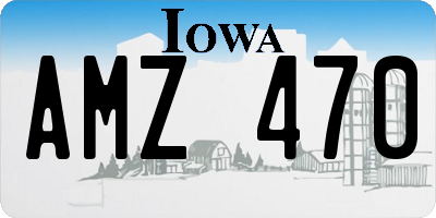 IA license plate AMZ470