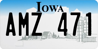 IA license plate AMZ471