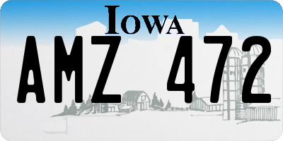 IA license plate AMZ472