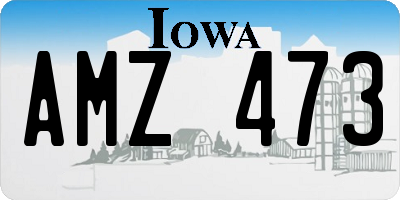 IA license plate AMZ473