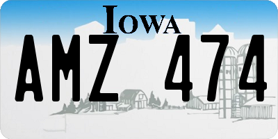 IA license plate AMZ474