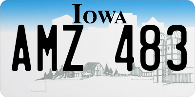 IA license plate AMZ483