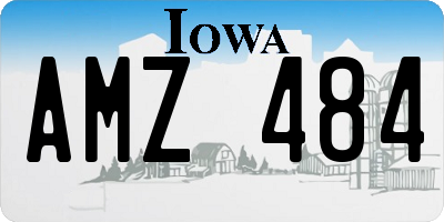 IA license plate AMZ484