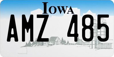 IA license plate AMZ485