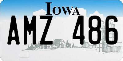 IA license plate AMZ486