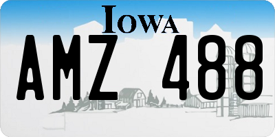 IA license plate AMZ488