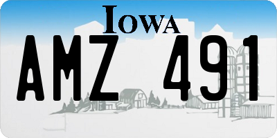 IA license plate AMZ491
